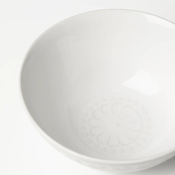 IKEA FÖSSTA FOSSTA Bowl, White/Medallion Pattern, 5 ½"‎ (605.490.63) NEW - Picture 2 of 2
